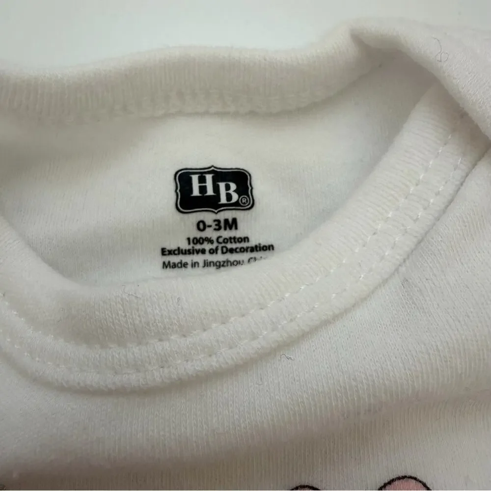 Hudson Baby HB Tutu Cute White Pink Ballet Tutu Baby Onesie Bodysuit
